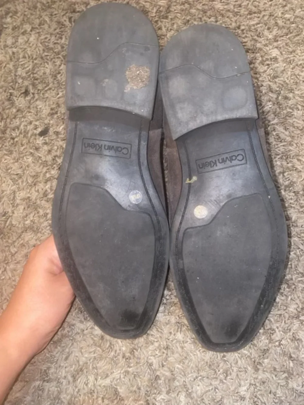 Calvin Klein Men's Gray Suede Chukka Boots